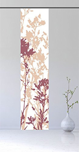 gardinen-for-life Flächenvorhang Tribulus Aubergine, Schiebevorhang mit Druck-Motiv, Gr.60x260 cm,