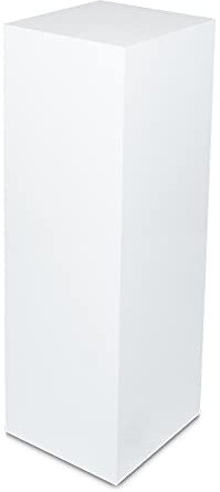 STEMA Seyfried Dekosäule, Podest in 3 Größen (80x25x25 cm, Weiß Matt (Seidenmatt)) Blumensäule, Blumenständer