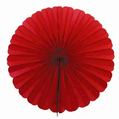 Creativery 1 Papierfächer 35cm (rot 250) / Deko Papier Fächer Rosetten Blumen Raumdeko Papierrosetten Hängedeko