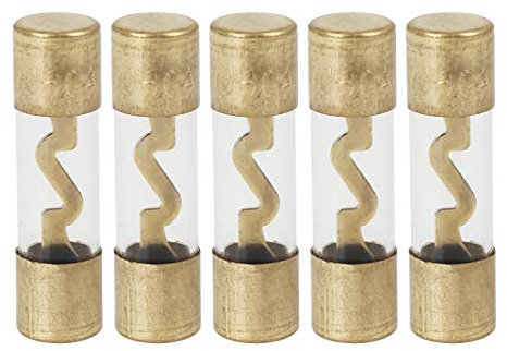 X AUTOHAUX 5 Stücke 60A AGU Sicherungen Feinsicherung Glassicherung Glasrohrsicherung G-Sicherung Schnellschlag-Glassicherungen-Sortiment-Set