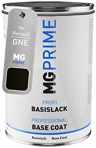 MG PRIME Vernice per auto Barattolo per Renault GNE Noir Etoile Nacre 1,0L | Diamond Black Pearl, Vernice di base, pronto all'uso