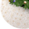KONVINIT Weihnachtsbaumdecke Weiß Plüsch Christmasbaumdecke Kunstfell Weihnachtsbaumteppich Rund Weihnachtsbaum Rock Weihnachtsdeko mit Gold Pailletten Schneeflocke,78cm/90cm/122cm