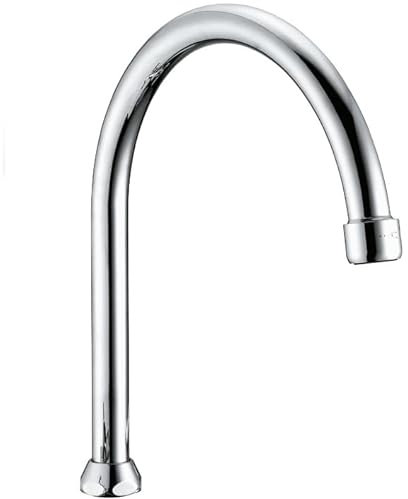 Schläfer 67081-C | Canna di Ricambio Rubinetto Cucina, Girevole a U, Ghiera 3/4 (Ø 24,9mm) x 20cm, Compatibile con Aeratore NEOPERL Anticalcare Risparmio Acqua M22 (incluso)