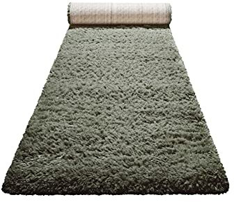 Teppich - Läufer, nachhaltig, modern, einfarbig, kuschelig weich und sehr flauschig, Hochflor bestens geeignet für Wohnzimmer, Schlafzimmer, Kinderzimmer, Matteo (160 x 225 cm, Grün)