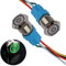 JIQI 2× 16mm Momentane Metall Druckschalter 12V bis 24V 3A Momentary LED Tastenschalter IP66 1NO1NC wasserdicht vorverdraht EIN/AUS Taste Schalter für Fahrzeugmodifikation Wohnmobil(Grün/Power Symbol)