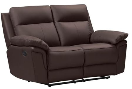 Vente-unique - Relaxsofa 2-Sitzer - Büffelleder - Braun - PAKITA