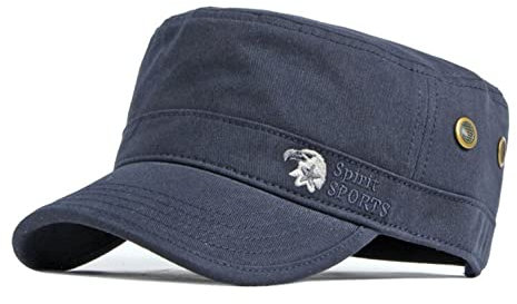 CHENNUO Army Cap Armee mütze Herren Flat Military Baseball Cap Sport Wandern Schirmmütze Kappe (Blau-1)