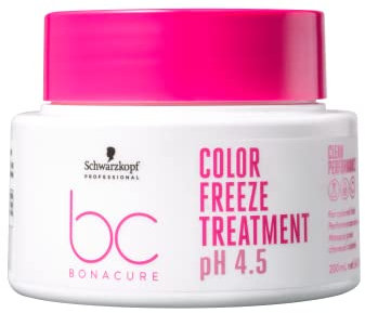 Schwarzkopf Professional Bonacure Color Freeze Treatment Cremige Haarmaske Haarkur Für Coloriertes Haar pH 4.5 Balancer Technology Kein Verblassen Vegan Langanhaltende Farbintensität 200 ml