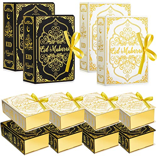 Nezyo 12 Stück Eid Mubarak Boxen Süßigkeiten Schokoladen, 2 Stile
