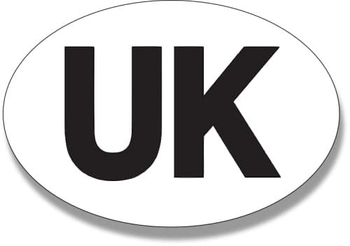 Rubigo 1/2 Pack UK Stickers for Car Europe – Vinyl GB Car Sticker – Regulation Size – Weatherproof and Paint-Safe – Legal for European Driving (1)