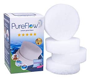 PureFlow 4 Skimmerfilter Nr.12 - Effektiver Vorfilter für Pools – Entfernt 99,9% Insekten & Schmutz – Schützt Hauptfilter vor Verunreinigungen – Chlorfreie Desinfektion – Für Körbe mit 11cm BodenØ