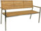 möbelando Gartenbank Denver aus Edelstahl/Holz in braun. Abmessungen (BxHxT) 144x86x56 cm