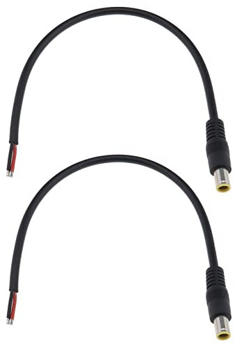 Be In Your Mind Cable de alimentación Macho DC7909 de 12 V CC Macho a Cable Desnudo Cable de alimentación de Extremo Abierto 16 AWG CC 7,9 x 5,5 mm Conector de Barril Cable para Celdas solares