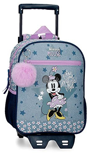 Disney Minnie Style Zaino Prescolare con Trolley Rosa, 23x28x10 cm Poliestere 6, 44L