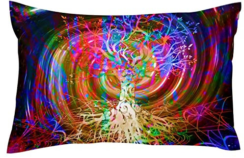 Moderner Sofa-Kissenbezug, 20 x 36, dekorativer Outdoor-Kissenbezug für Couch, Bett, Auto,Baumstrudel Spinnennetz Farbige Kunst