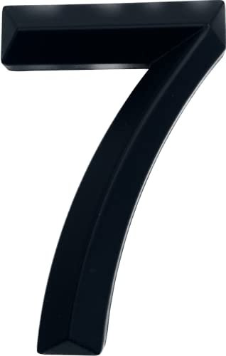 Sonnet House Door Numbers Plaques Stick On Self Adhesive 3D Door Street Number Signs Hotel Office Appartments Mailbox Outdoor 3 Inches (Black-7)