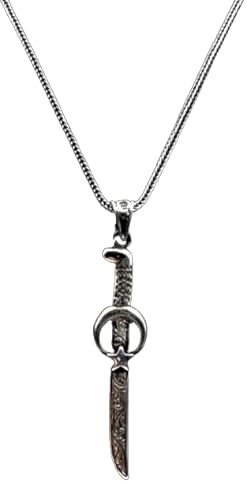 AY YILDIZ Schwert & 55 cm Fuchsschwanzkette 925 Sterling Silber HalsketteTürk AYYILDIZ Kılıc Gümüş Kolye Türkiye Bayrak Göktürk OSMANLI Türkei Kette Ay yildiz Anhänger Geschenkidee Geschenke Männer