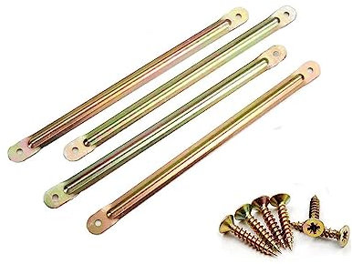 UtySty Flache Reparaturplatte für Tischbeine, 30,5 cm, gerade, flache Klammer, Halterung mit Befestigungsschrauben, Anti-Shake, verstärkte Beineckenstütze, Befestigungsplatte für Beistelltisch, Holz,