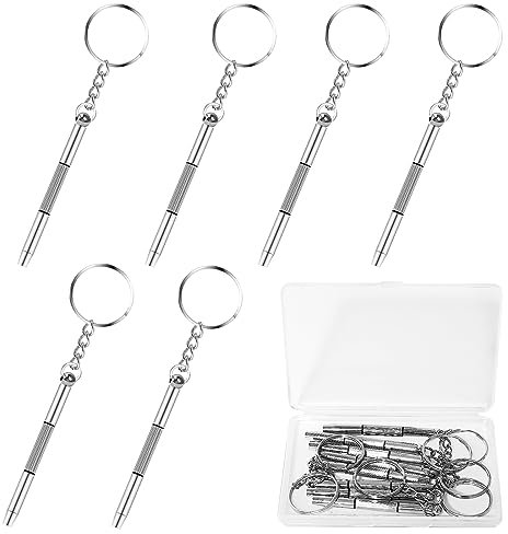 8 Stück Mini Brillen Schraubendreher, Edelstahl Brillen Schraubenzieher, 3 in 1 Precision Brillenschrauben Set, Multifunktionaler Brillen Werkzeug zum Entfernen von Brillen, Uhren und Handys
