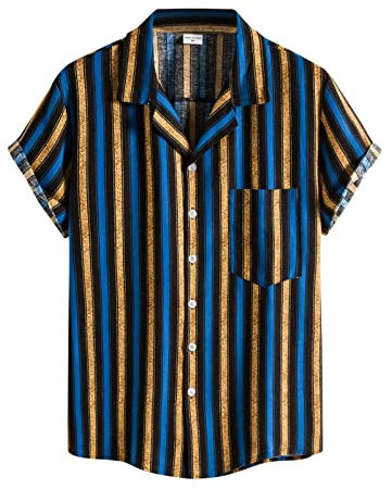 NOAGENJT Mens Surf T-Shirts Short Sleeve White Shirts Adult Men's 50+ UV Protection Outdoor Spring Summer Autumn Button-Down Breathable Wickin