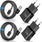 Caricatore USB 2-Pack, Caricatore Rapidoe con Cavo di Ricarica 2M, Carica Batterie Cellulare di Tipo C per Samsung A13 A14 A15 A20e A23 A32 A33 A34 A40 A51 S8 S9 S10 S20 S21 FE Ultra Plus Z Flip4