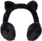 styleBREAKER Kinder Ohrenwärmer aus Plüsch mit Öhrchen, warme kuschlig weiche Winter Ohrenschützer, Earmuffs 04026067, Farbe:Schwarz
