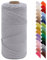 LEREATI Makramee Garn 2mm x 150m Häkeltasche Kordel Geflochten Baumwollgarn Baumwollkordel Natur Makramee Seil Häkelgarn für Handtasche, Wandbehang, Hängepflanze, Vorhang, Geschenk (Hellgrau)