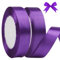 Nastro Raso Viola, 20 mm x 44 Metri di Nastro Decorativi in Tessuto per Confezioni Regalo, Artigianato, Fiocchi per Capelli, Bouquet da Sposa, Decorazioni Natalizie (22m/rotolo)
