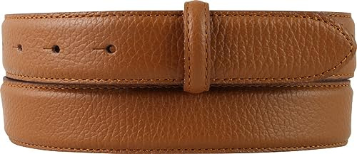 BELTINGER Wechselgürtel aus gemasertem Leder mit Steppnaht ohne Schnalle 3 cm | Modischer Druckknopf-Gürtel mit Pigmentprägung 30mm Damen