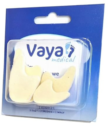 Vaya Medical Zehenspreizer Set 4 Stück Zehentrenner Korrektur Polyurethanschaum Latex