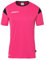 uhlsport Mixte Squad 27 À Manches Courtes Maillot De Foot, Rose Fuchsia/Noir, XL EU