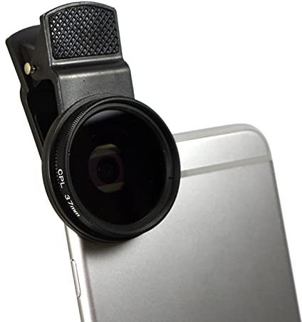 Filtro Circular Universal con Clip Polarizador para Teléfono Móvil CPL de 37 Mm, Filtro de Lente Polarizador Extraíble, Polarizador para Accesorios de Cámara de Teléfonos