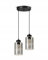 Hangelampe Deckenleuchte| Schwarz | 2-flammig | Lampe 2 x E27 | 230V | Retro Design | 535 Chrome Glas Wohnzimmerlampe