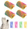 Shengxi 16 Stück Buntes Cat Spring Spielzeug Kunststoff Spiralfedern Kunststoff Spiralfedern für Katze zu Hause Interaktives Spirale Katzenspielzeug zum Schlagen Beißen und Jagen