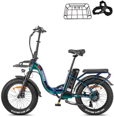 Fafrees E Bike Klapprad 20 Zoll, F20 Max Elektrofahrräder 48V 22.5Ah Akku, 4.0 Fette Reifen E-Fahrrad Damen, City ebike Herren Pedelec für Erwachsene, Grün