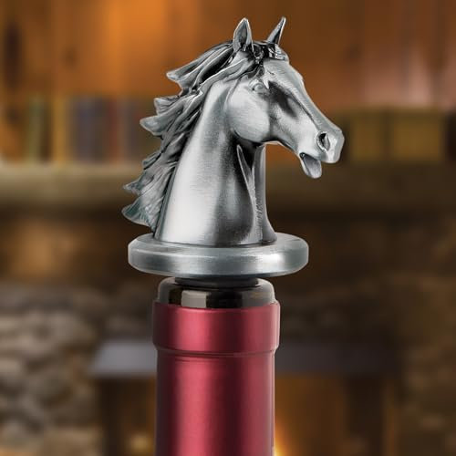 Stainless Steel Horse Wine Aerator Pourer - Deluxe Decanter Spout for Robust Red and White Wine - Pour Amore Bottle Pourer/Stopper & Air Diffuser by Chris's Stuff