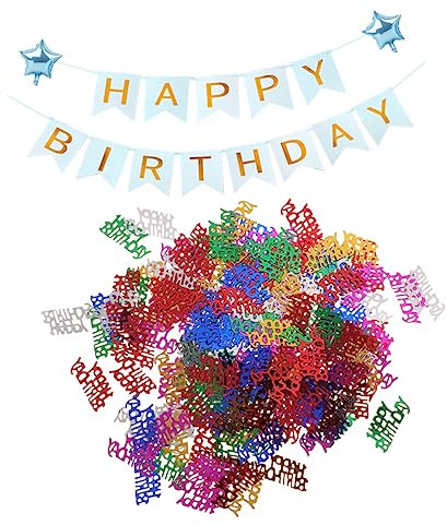 Ciieeo 1 Paquete Confeti De Fiesta Decoración De La Mesa De La Cena Decoración Azul Decoración De Mesa De Comedor Suministros Para La Fiesta Happy Birthday Decoracion Cumpleaños Número
