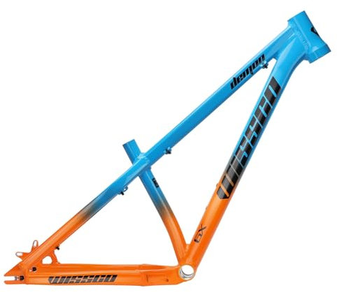 MirOdo Mountain Bike Frames 26/27.5″ Aluminum Alloy Bike Frame Disc Brake Quick Release 135mm Bikes Frame BB 68mm XC Dirt Jump Climbing Frame Hardtail Frame (Color : Orange Blue, Size : 26/27.5)