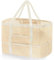 REETEE Strandtasche XXL Familie Badetasche Groß Strandtasche, Mesh Beach Bag Shopper Faltbare Reisetasche Beach Tote Bag, Extra Groß Badetasche Damen für Reisen Einkaufen und Alltag (Beige)
