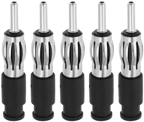 VGOL 5 Set Di Spina Maschio Per Autoradio Stereo DIN Adatta Alla Maggior Parte Dei Tipi Di Prese Per Antenna Per Autoradio Più Vecchie Porte Per Antenna DIN