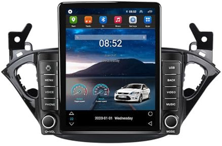 BOJONTN 9.7 Pollici 2 DIN Android 14 Auto Stereo Radio per Opel Corsa 2014-2019 con Car Play Senza Fili GPS Telecamera Posteriore Comandi al Volante Bluetooth(XY2 (1+16G))