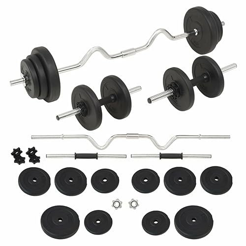 Xichuzi Langhantel- und Kurzhantelset 30 kg, Hanteln Set, Kurzhanteln, Dumbbells, Hantelset, Kraftraining, Strength Training Equipment, Gewichte Set