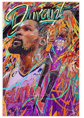 ocvdfss Kevin Durant Poster auf Leinwand, Schlafzimmer, Dekoration, Landschaft, Büro, Raumdekoration, Geschenk, 50 x 75 cm