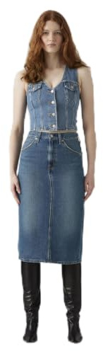 Levi's Damen High Rise Back Slit Skirt Rock