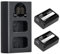 NZBS NP-FW50 Batterie 1300mAh et Double Chargeur pour Sony ZV-E10, Alpha A6000, A6300, A6400, A6500, A5000, A5100, a7, a7II, a7R, a7RII, a7S, a7SII