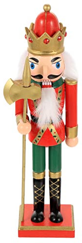 ANDRESLAD Schiaccianoci in Legno Di Natale Forma Di Soldato Ornamento Fatti a Mano Per Scrivania Decorazione Tradizionale Per Casa e Ufficio