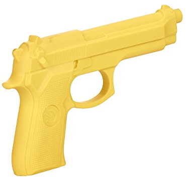TEKKA BUDO Gummipistole SV gelb 22 cm realistische Trainingspistole