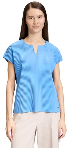 Betty & Co Damen Kurzarm-Shirt mit Plissee XL, Marina