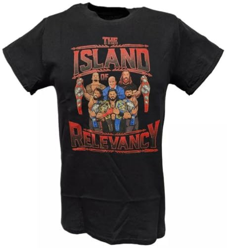 Bloodline Roman Reigns Paul Heyman Island of Relevancy T-Shirt Black XL