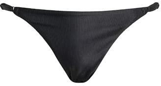 adidas Women's Iconisea Ribbed Bikini Bottom Black 40